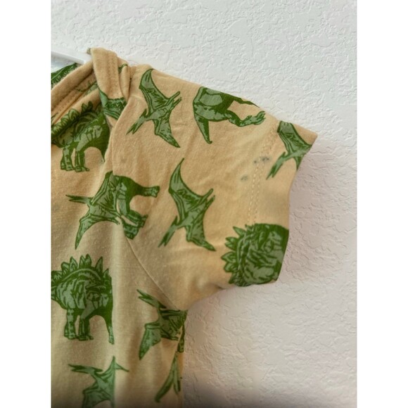 Kate Quinn Dinosaur Bamboo Shorty Romper 18-24 months Outfit Green Yellow Dino - Picture 5 of 5